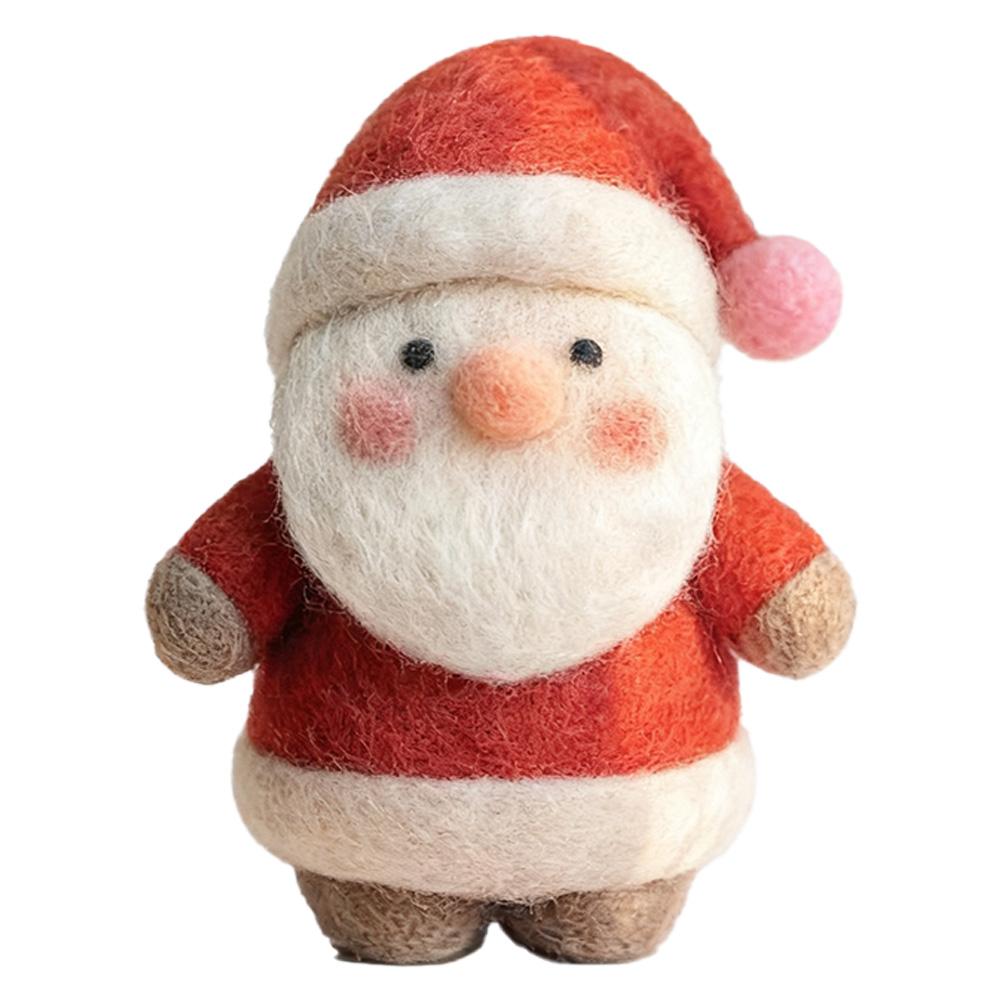 

Christmas Wool Felt Santa Claus Gingerbread Man Rabbit Bear Handmade Xmas Crafts New Year Navidad Party Ornaments Home Decor