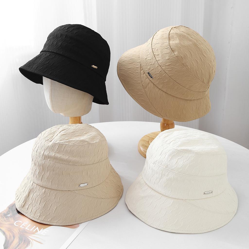 Summer Hat Women's Versatile Big Face Thin Folding Easy To Carry Bucket Hat New Sunscreen Beach Sun Hat