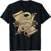 Camiseta 'Cobra Enrolada em Pergaminho Antigo para Amantes da Natureza'