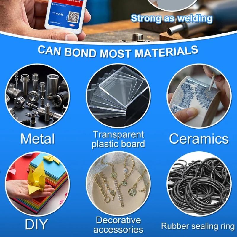 Brand-new upgraded 401 super cyanoacrylate glue, instant drying in 5 seconds, waterproof, stable and versatile bonding tool.