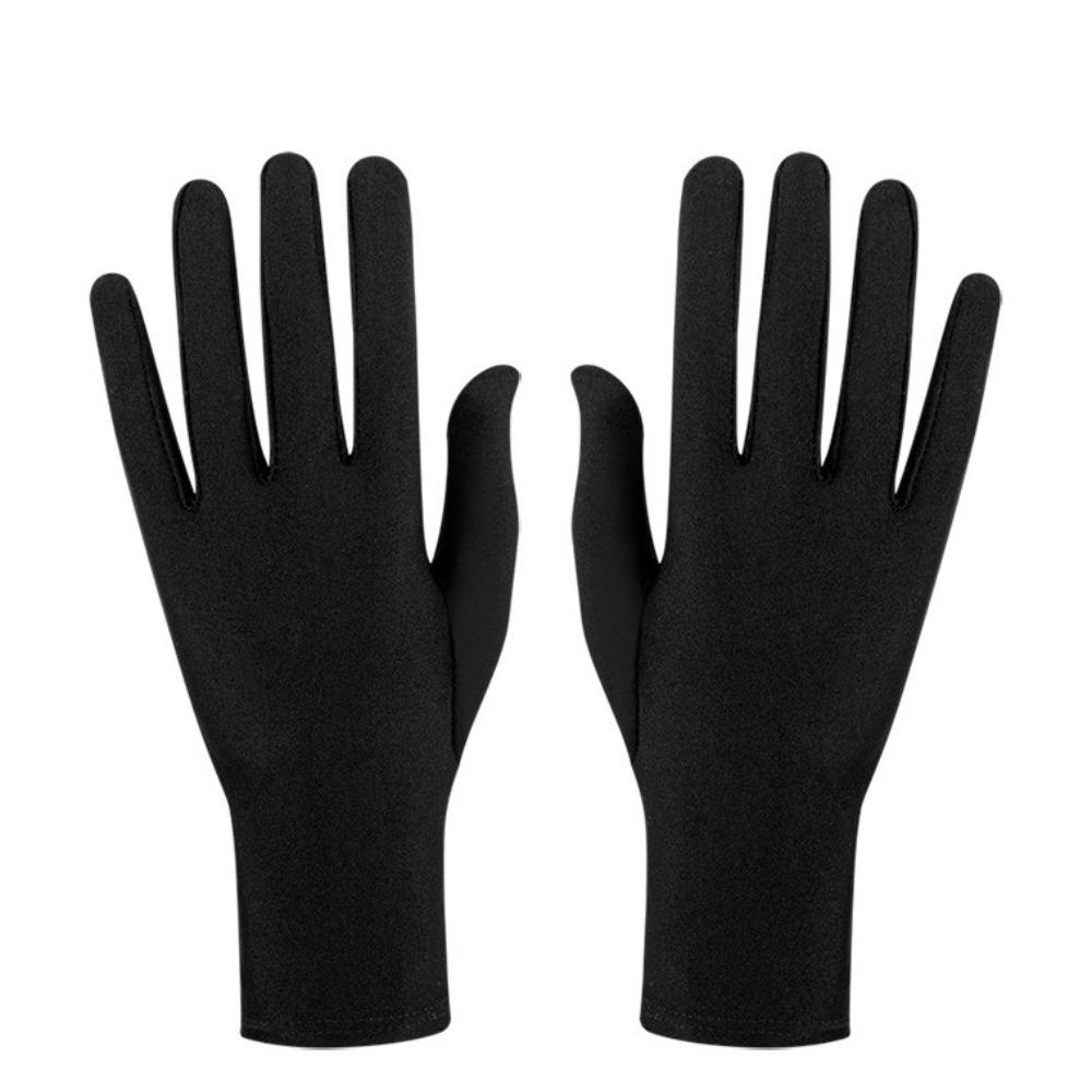 

Новое Подарочное Вечернее Платье Перчатки для Выступлений Однотонные Спандекс Солнцезащитные Перчатки Полные Пальцы Спандекс Перчатки Подарок чёрный