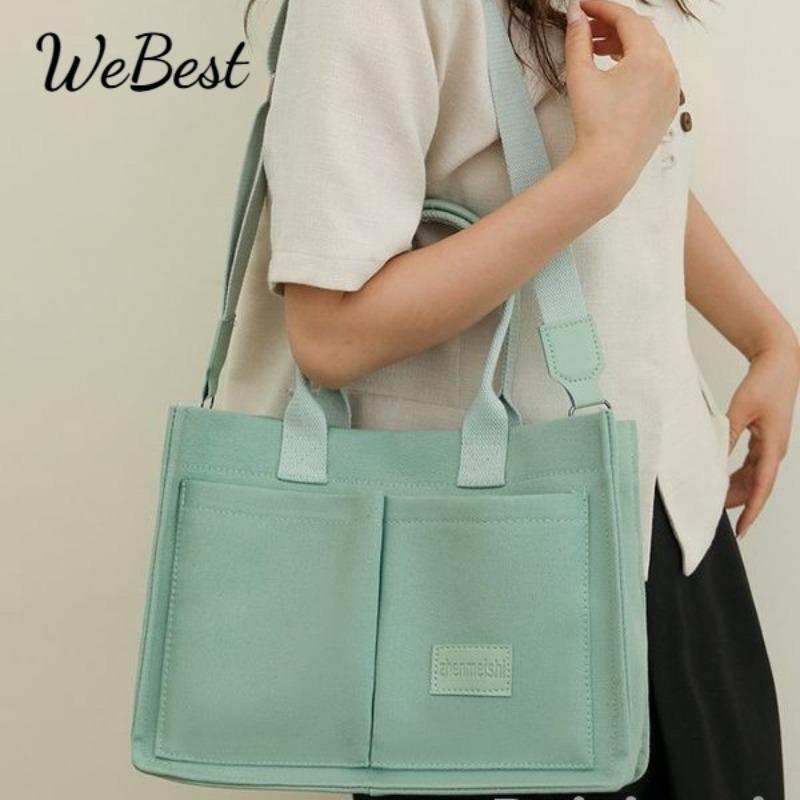 

Trendy Wide Shoulder Strap Handbag Tote Bag for Women