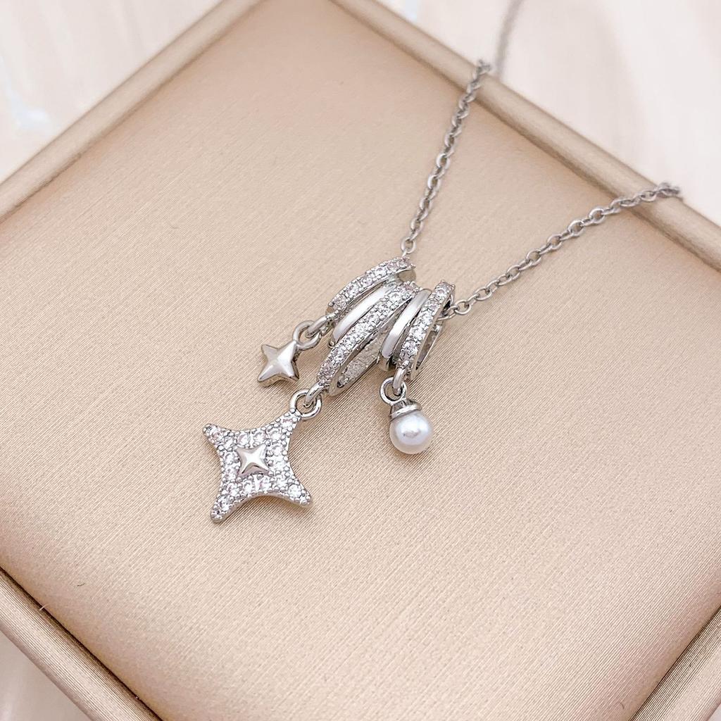 Necklace Explosive Square Ice Cream Color Necklace Light Luxury Micro-inlaid Zircon Temperament Advanced Sense Simple Accessories