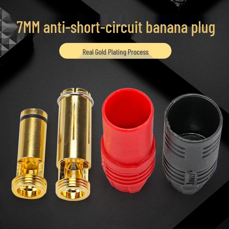 7mm Gold-Plated AS150 60A Spark-Proof RC ESC Connector Pair