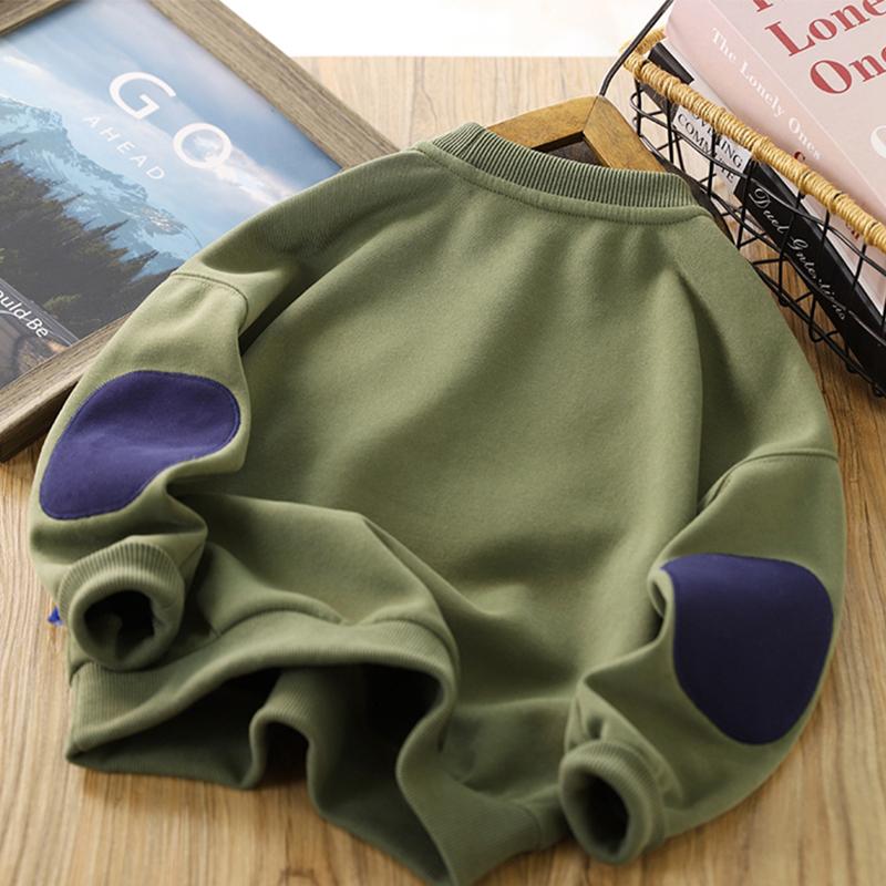 Módní mikina s dlouhým rukávem, tričko ve stylu písmen, prodyšné, pro chlapce a dívky, měkké bavlněné oblečení, ležérní mikina, nadměrná velikost