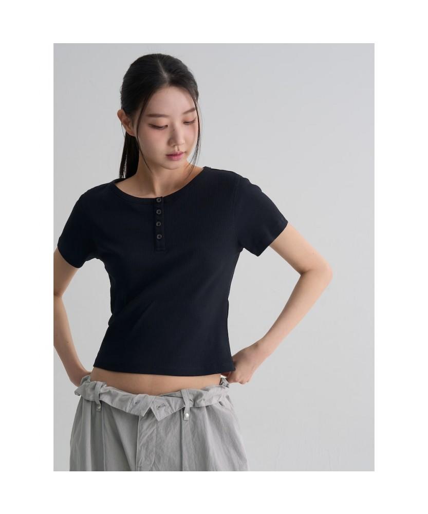8SECONDS Scoop Neck (U-Neck) Short Sleeve T-Shirt Navy