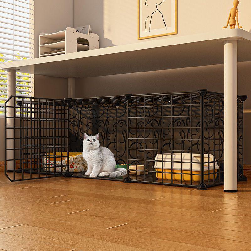 Indoor Cat Villa: Multi-Layer Winter Home & Toilet, Spacious Cabinet Bed