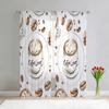 2PCS Digital Print Sheer Curtain, Coffee Life Cafe, Cozy Warm Lifestyle - Voile Drapes for Home Bedroom Living Room Decor