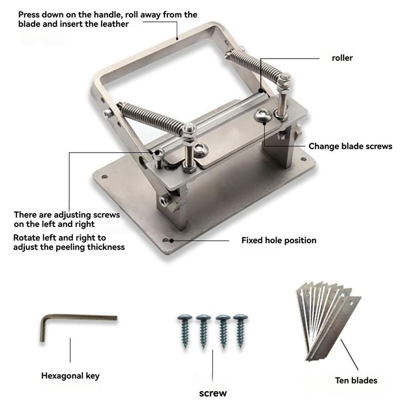 M-Modern-Manual Leather Thinning Machine Peeling Machine Leather Scraping Tool Cowhide Material Thinning Knife Thinning Tool