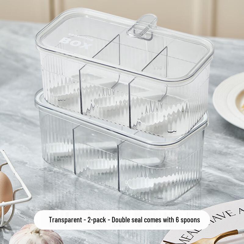 Ru Han Transparent Kitchen Seasoning Box Set