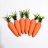 Lifelike Fake Carrots Glitter Easter Ornaments 6Pcs Kitchen Photography Props