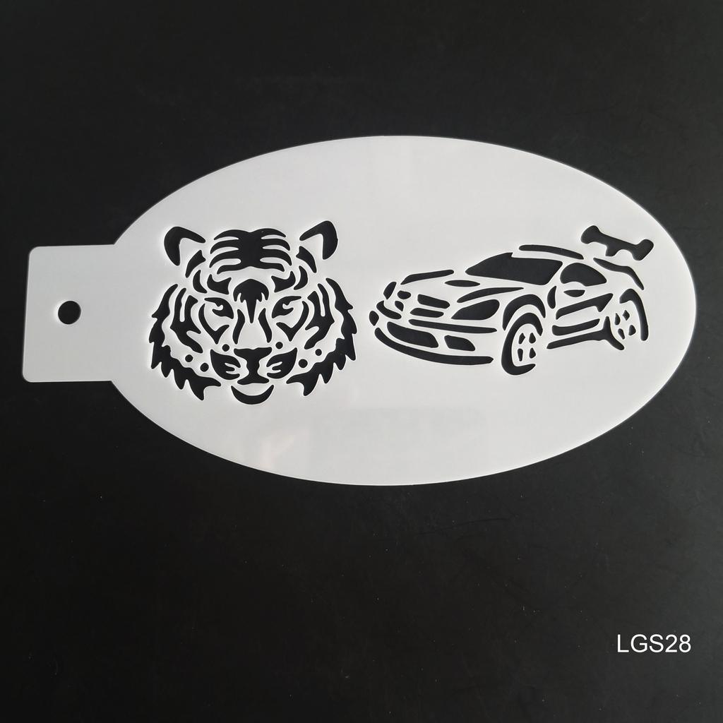 New Face Painting Stencils Templates Professional Body Art Dolphin Deer Butterfly Plastic Makeup Tools