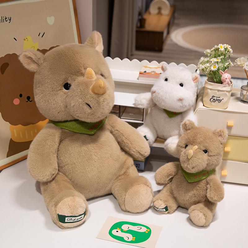 Cartoon Hippopotamus Rhinoceros Stuffed Plush Dolls Hippos Plush Toy Animal Hippo Dolls for Home Decoration Xmas Kid Gift