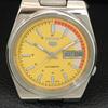 GENUINE VINTAGE SEIKO 5 AUTOMATIC 7009A JAPAN MENS YELLOW DIAL WATCH A708799-1