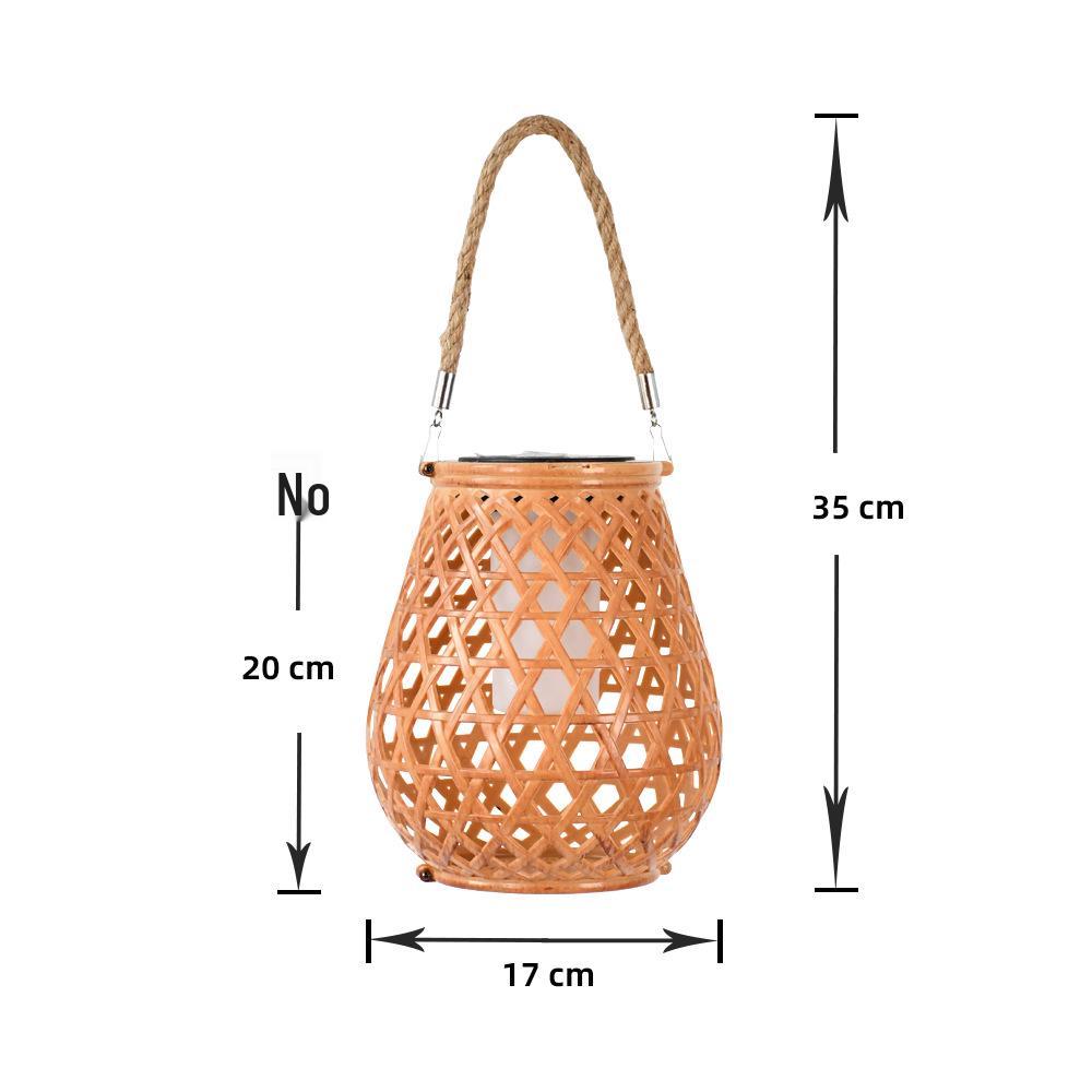 

Chinese-Style Solar USB Charging Courtyard Lantern: Outdoor Rattan Atmosphere Lamp, Floor-Standing or Handheld for Balcony and Garden.