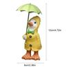 AEE4-2PACK Dilly And Dally Garden Ducks With Detachable Umbrella Garden Ornaments Outdoor Novelty Standing Sculpture