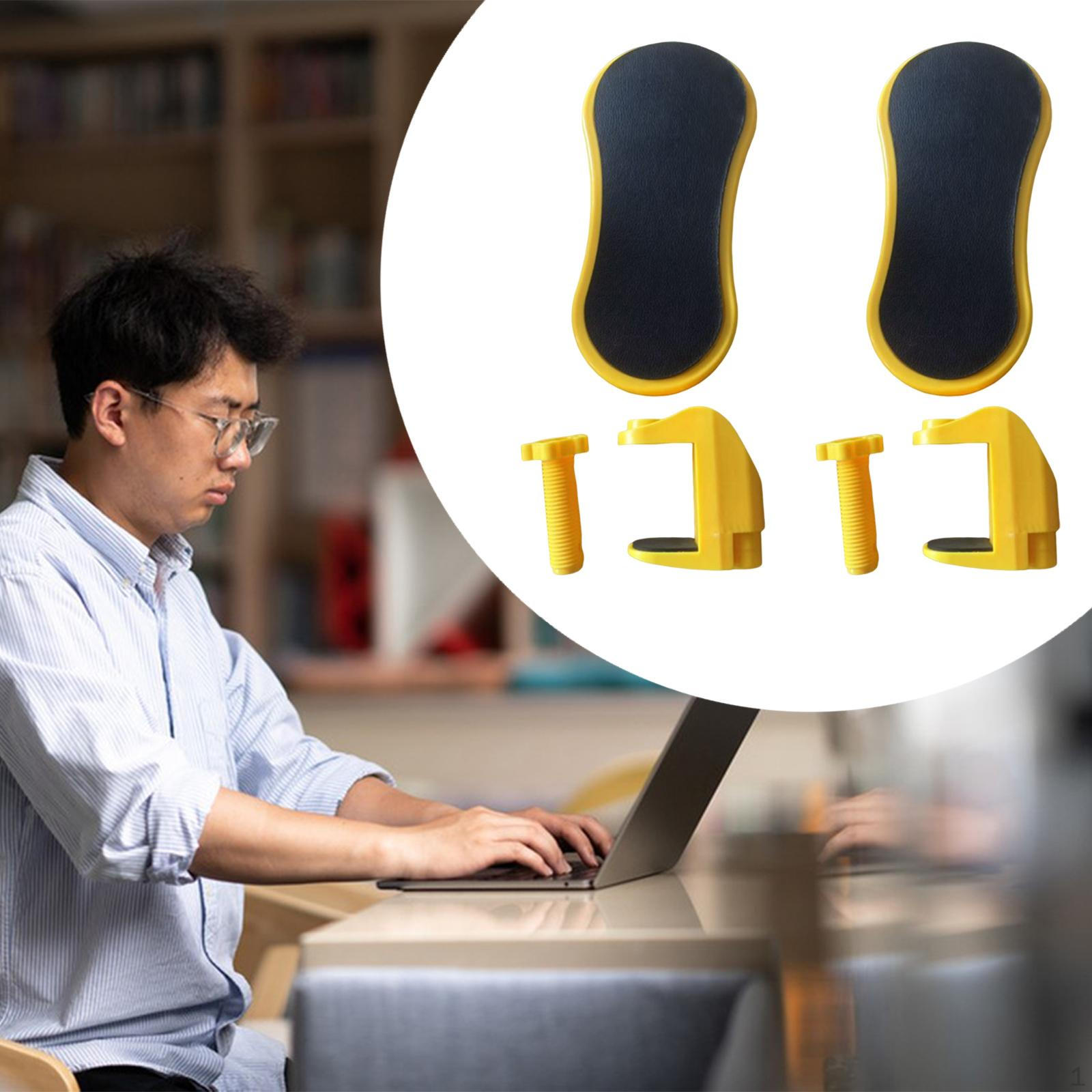 

Набор из 2 шт. Сверхпрочные многофункциональные подставки для запястий и рук для стола, удлинители с зажимом для жёлтый