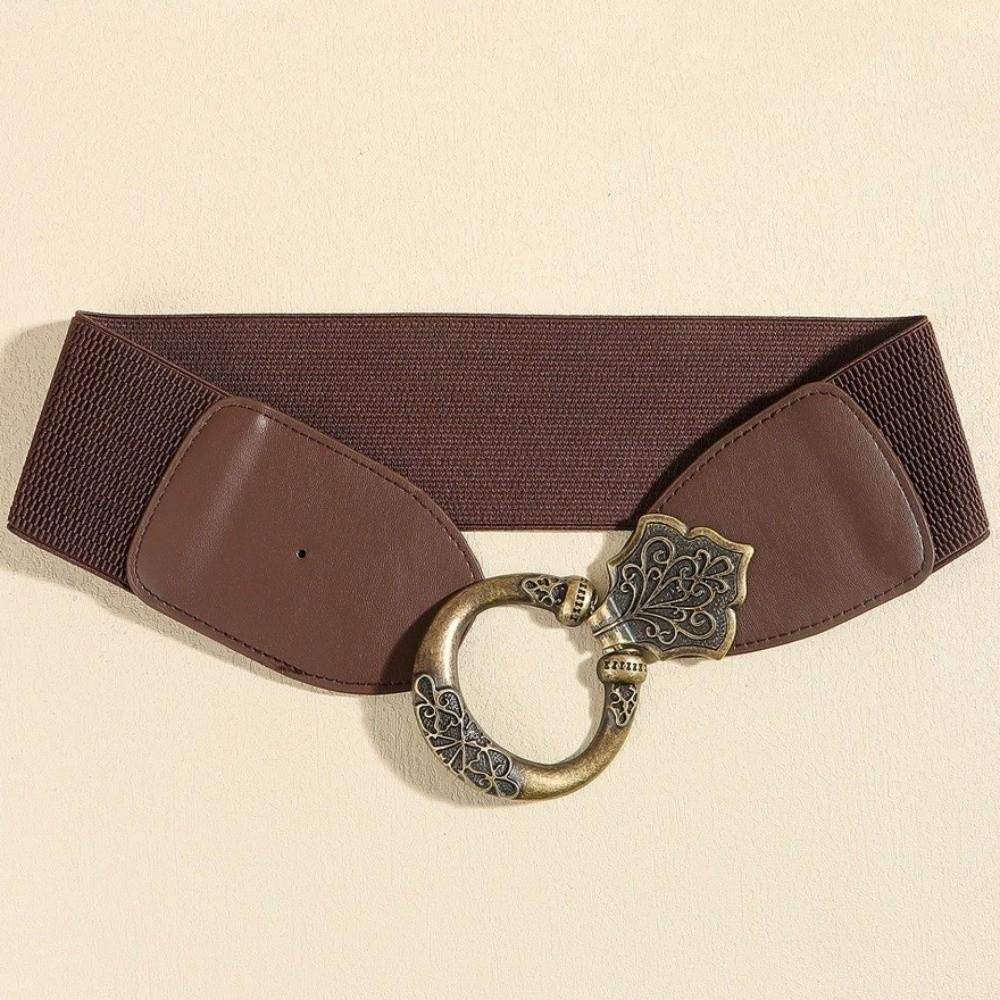 Wide Bohemian Waistband Stretch Decorative Belt All-Match Elastic Waist Belt Coat
