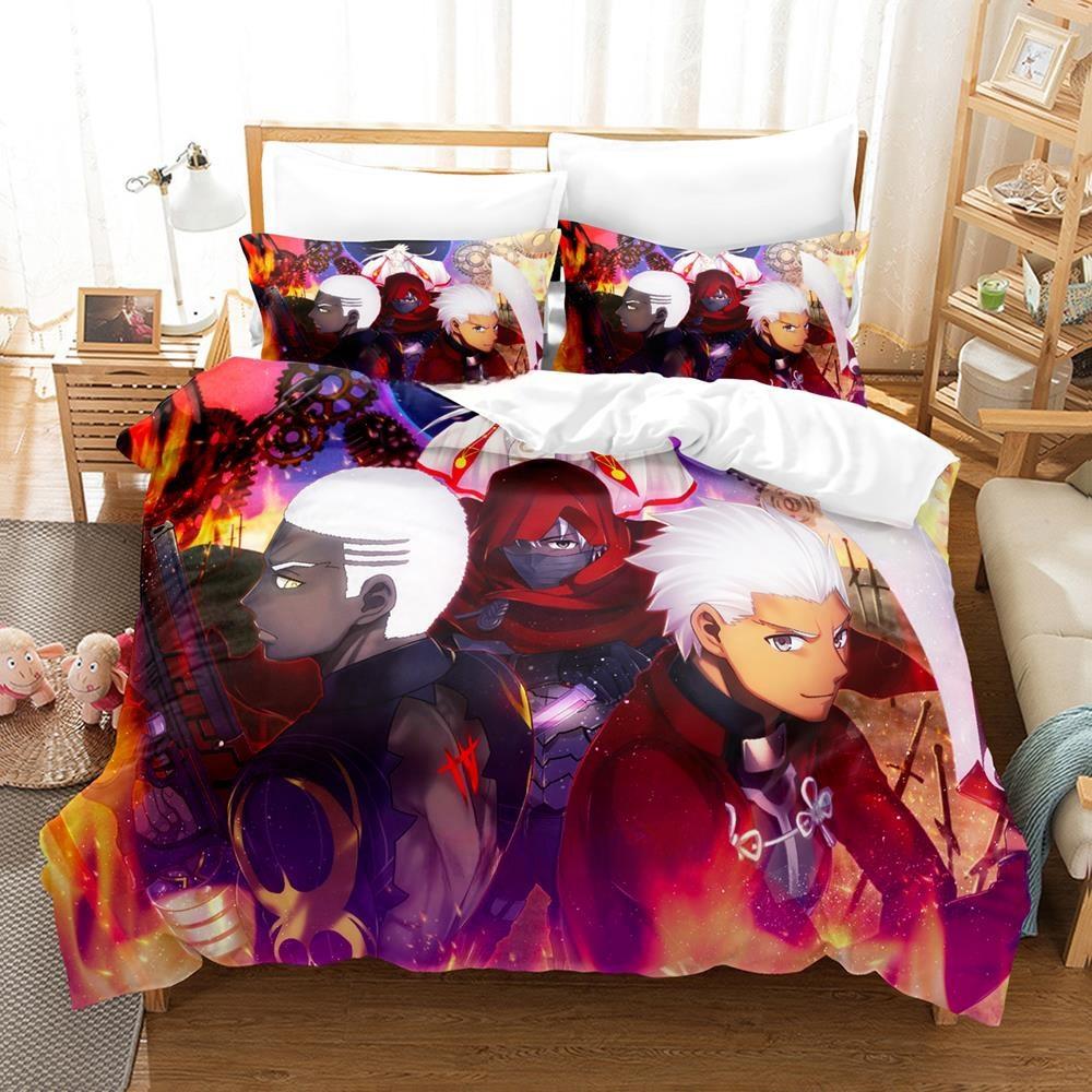 

Fate Grand Order Emiya Alter 3D Bedding Set Single Twin Full Queen King Size Duvet Cover for Adult Kid Bedroom EU Twin 135x200cm