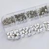 12Grids Flatback Glass Nail Art Rhinestone Multi-shape Crystal Nail Art Gemstones Nail Accessory