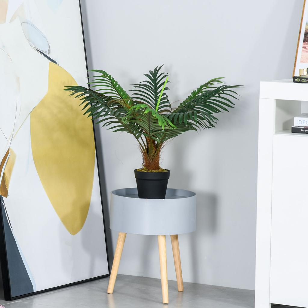 60cm Artificial Palm Tree Fake Plant in Pot - White