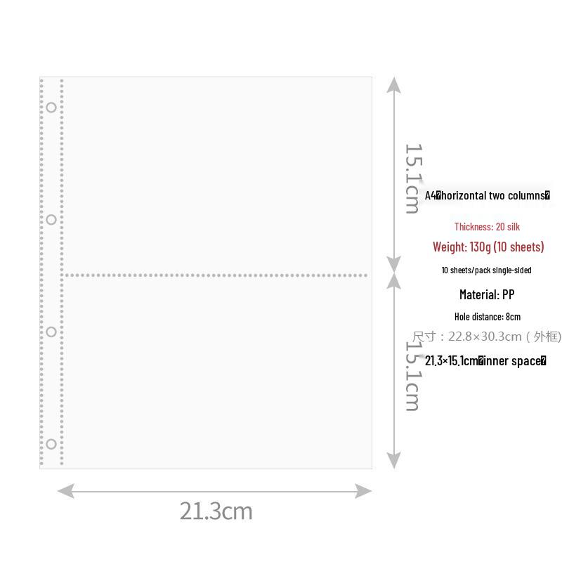 Retro Amerikanisches A4 Neun-Taschen Kartenalbum mit holografischem Design für Postkarten und Fotos