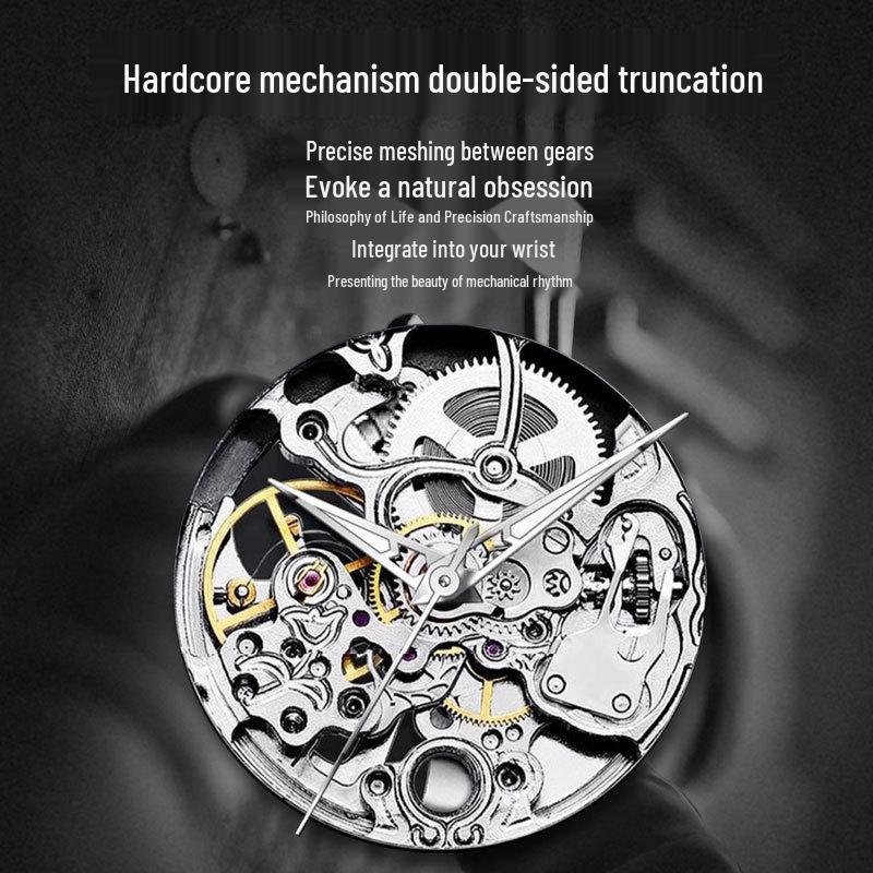 Švýcarské pánské luminiscenční vodotěsné automatické mechanické náramkové hodinky