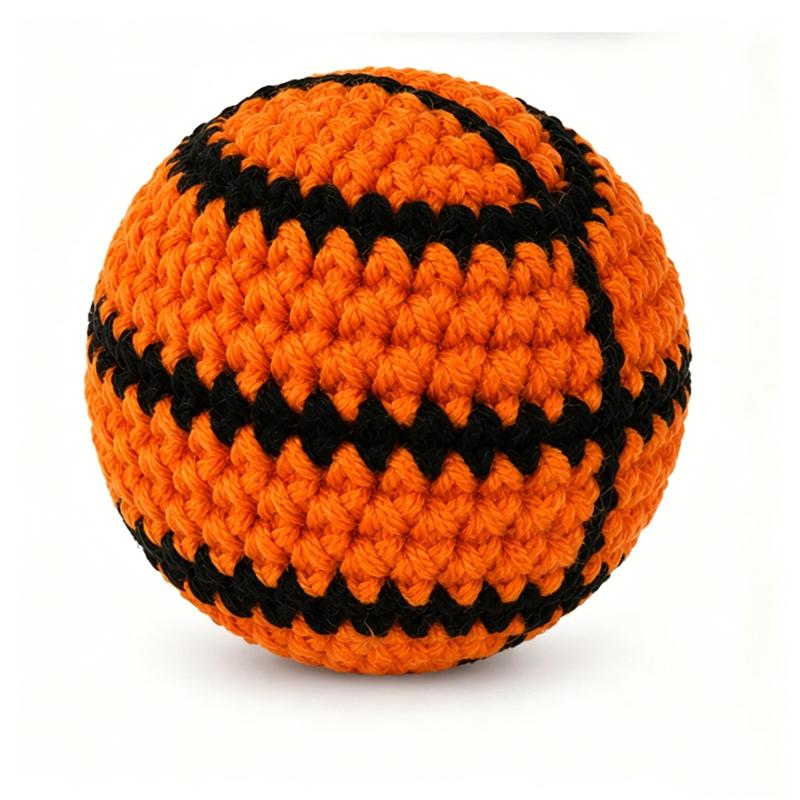 Handmade Crochet Mini Sports Ball Eco-Friendly Material Soft Baby Play Toy for Home Decor Infant Photo Props Gift
