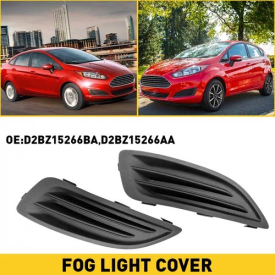 

2X For 2014- Black Ford Fog Replacement Cover Fiesta Right Light Left