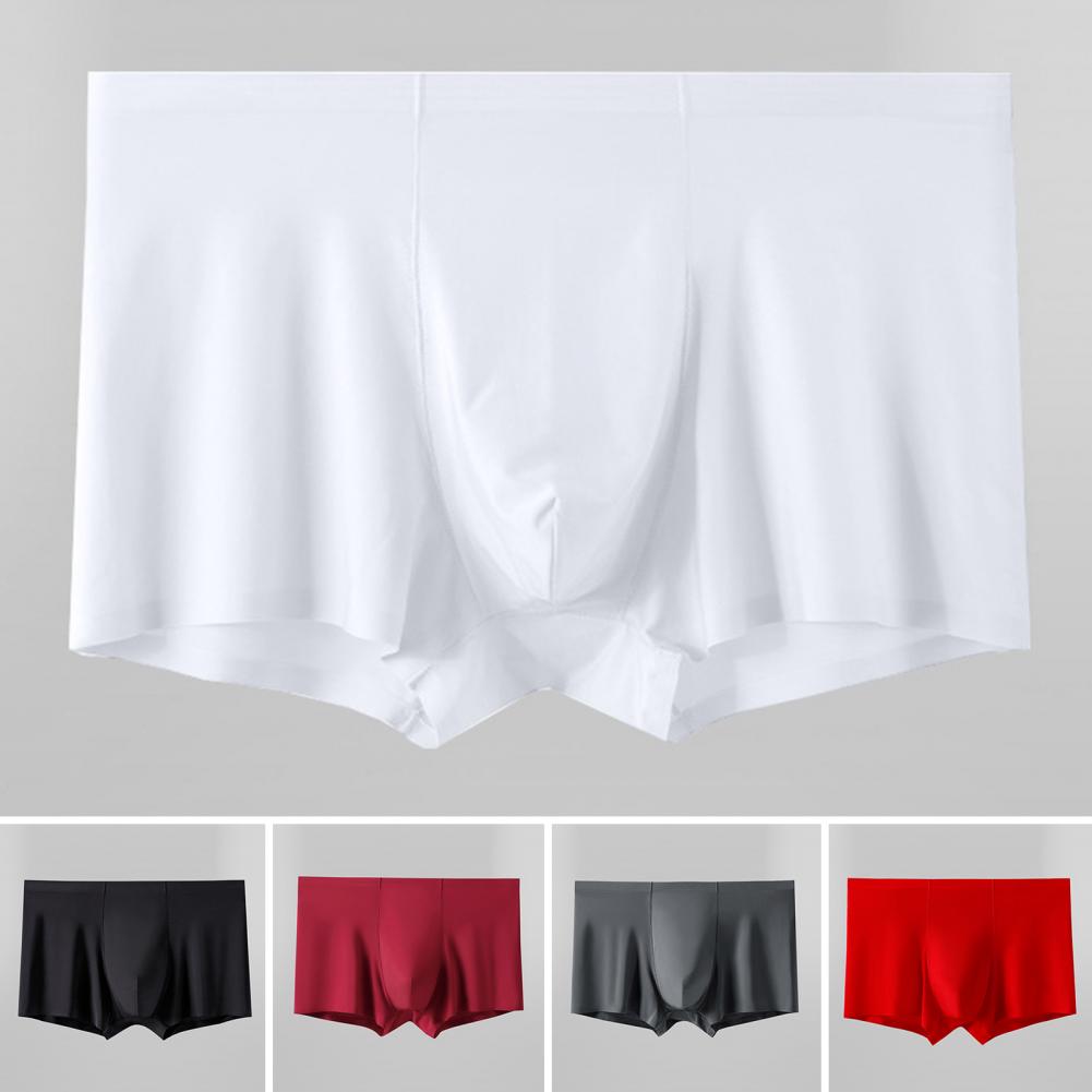 Men Boxer Briefs Men's Seamless Mid-rise Boxer Briefs Quick Drying Breathable Panties Slim Fit High Elasticity Underwear