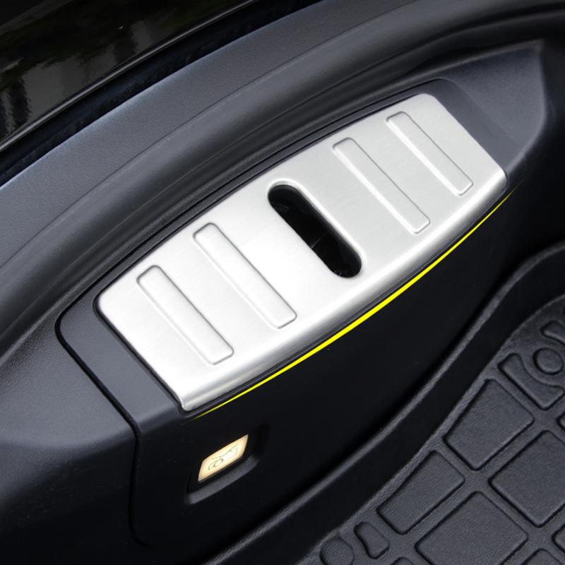 Stainless Steel Front Storage Box Protection Plate Protective Patch Modification For Tesla Model 3