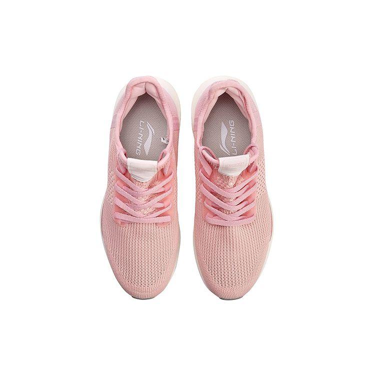Li Ning Exceed Laser Cloud Cushioning Sports Shoes Women Sneakers Pink White AGLN074-3