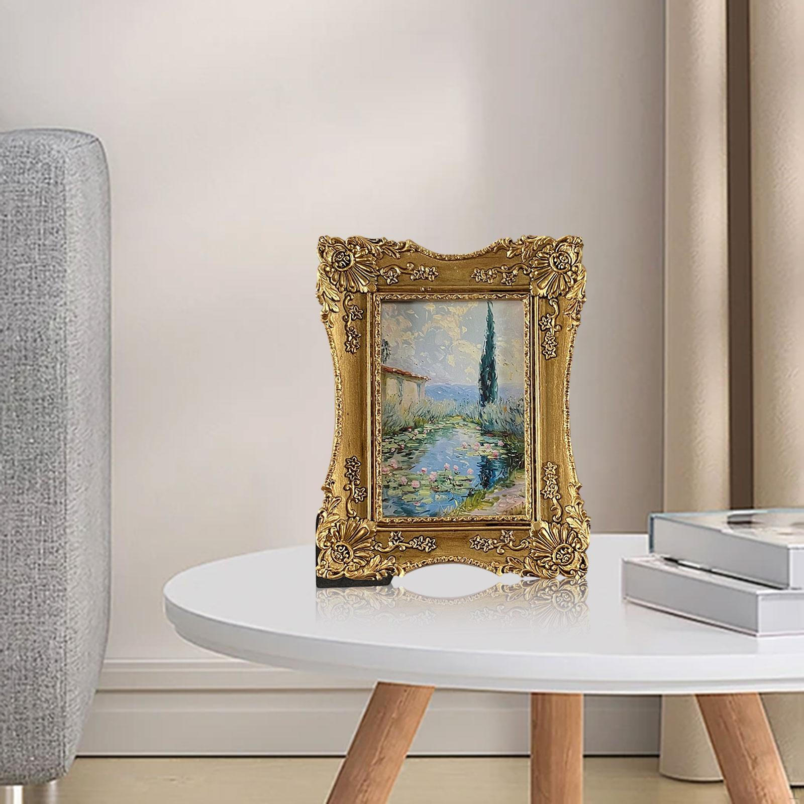 

Винтажная фоторамка, богато украшенная, настольная, настенная, с цветочным дизайном, домашний декор, антикварная, для свадьбы