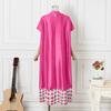 Oversized Women Short Sleeve Print Casual Loose Maxi Dress