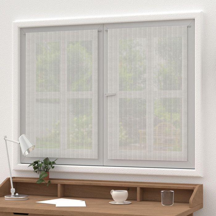 Paire de brise bise 60x90 cm BELLA argent, par Soleil d'ocre