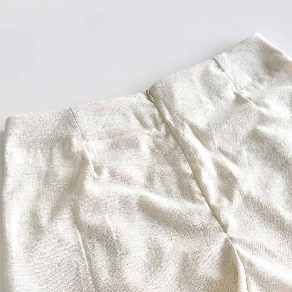 High-End Fashionable Cotton Linen Embroidery Wide-Leg Pants Suit for Women