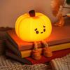 Silicone Halloween Pumpkin Night Light USB Charging Adjustable Brightness Desktop Light Soft Timing LED Pumpkin Light Kids