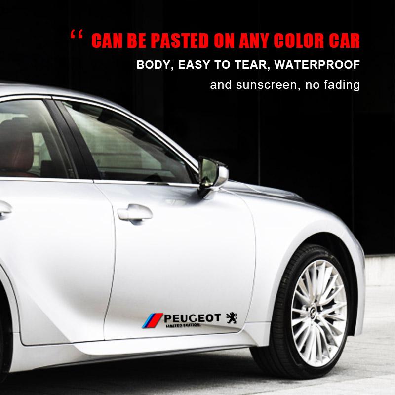 2 buc Autocolant 3D pentru ușa laterală a mașinii, Emblema, Decal, Decor pentru Peugeot 308 408 508 RCZ 208 3008 2008 206 207 108 406 407 408 206 207 208 306 307