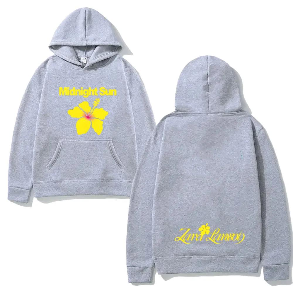 Midnight Sun Hoodie Zara Larsson Mit Tasche Fleece Bequemes Sweatshirt Ärmel Gothic Kleidung Moletom Vintage Pullover
