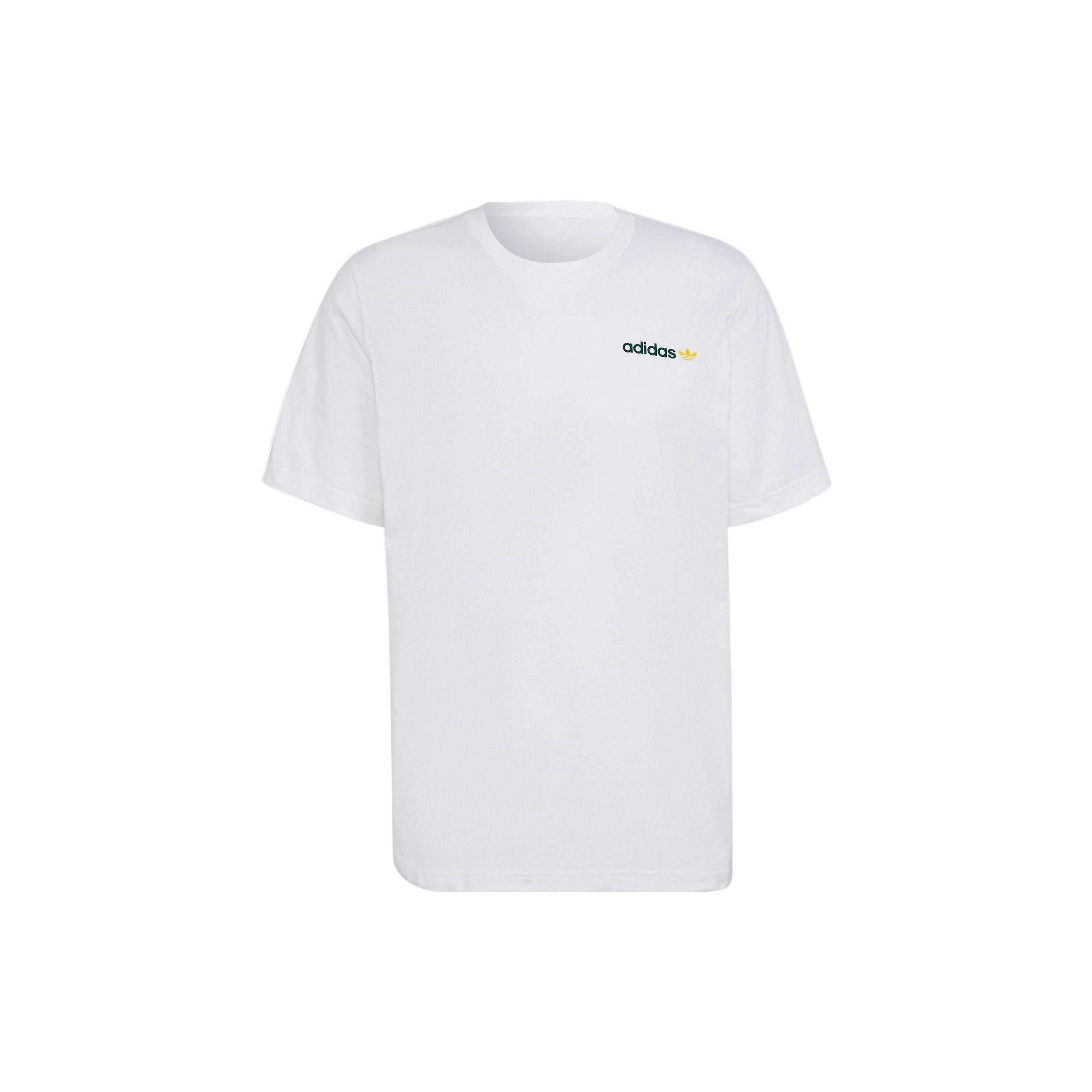 Men s adidas originals Back Sailboat Pattern Alphabet Printing Loose Round Neck Short Sleeve White T-Shirt HR7906 L