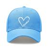 Nana Heart Print Baseball Cap - Simple Cream Polyester Adjustable Casual Outdoor Sports Hat For Women Gift