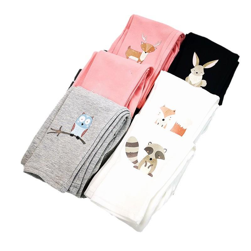 Girls' Slim Fit Cotton Leggings - Spring & Autumn
