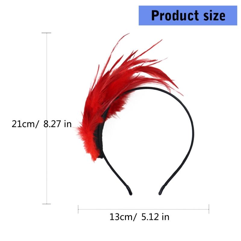 Cocktails Party Accessories Headband Cosplay Costume Flapper Women Music Festival Feathered Hairband Carnivals Headdress