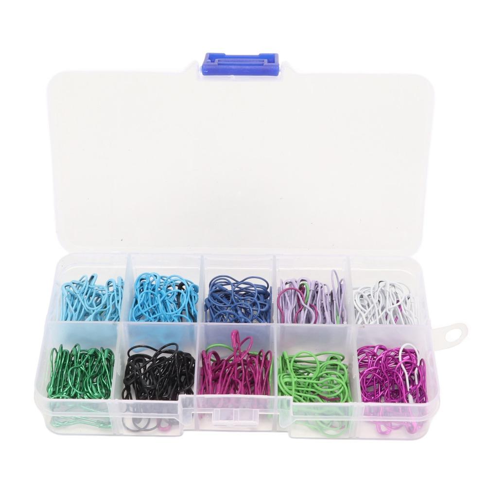 600pcs Colored Iron Safety Bulb Pins Plastic Storage Box Metal Knitting Pins  For DIY Craft Making