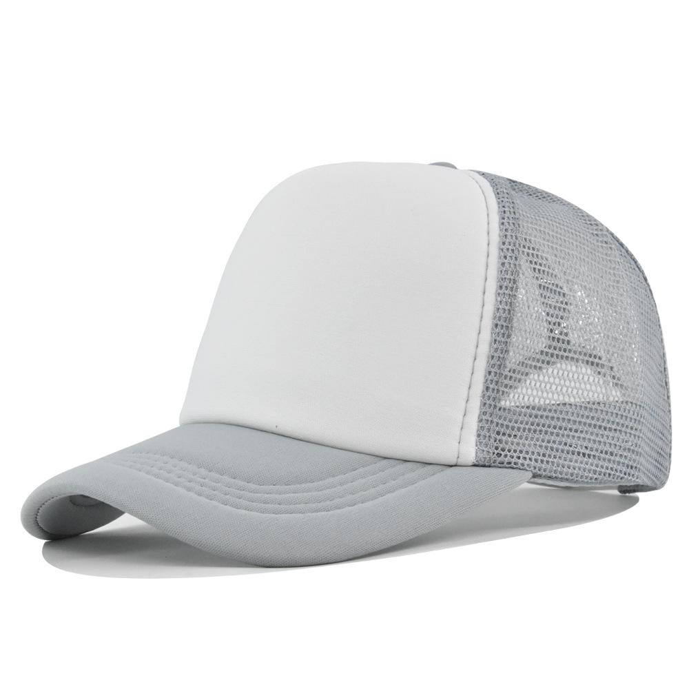 1PC Fashion Unisex Plain Baseball Cap Adjustable Trucker Flat Visor Cap Snapback Mesh Curved Men Women Casual Sun Summer Hat