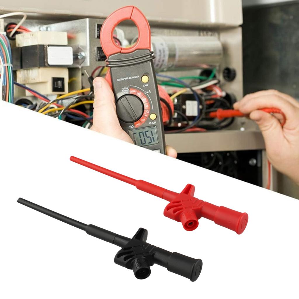 4mm Socket Probes 10A Test Cable Nickel Brass Material Silicone Insulated Probes Heat Resistant Probes Long Service Life