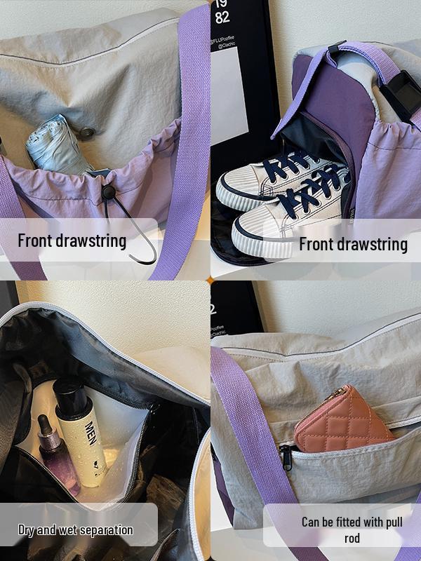Women's Lightweight Sports and Travel Bag - Durable, Spacious, Wet/Dry Separation, Ideal for Fitness and Short Trips.