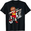 Dabbing Soccer Boy Spain Jersey Spanish Football Fans Sport T-Shirt
