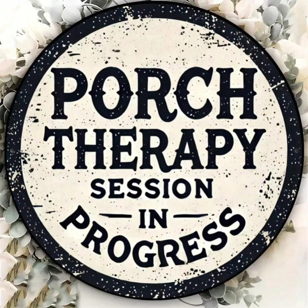 Rare Vintage Porch Relax Session In Progress Metal Tin Sign for Home Bar Cafe Garage Wall Decor