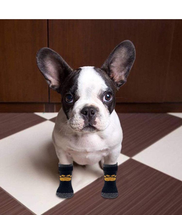 Hundstrumpor i bomull med halkskydd för medelstora och stora hundar - Andningsbara tasskydd för inomhus-/utomhusbruk